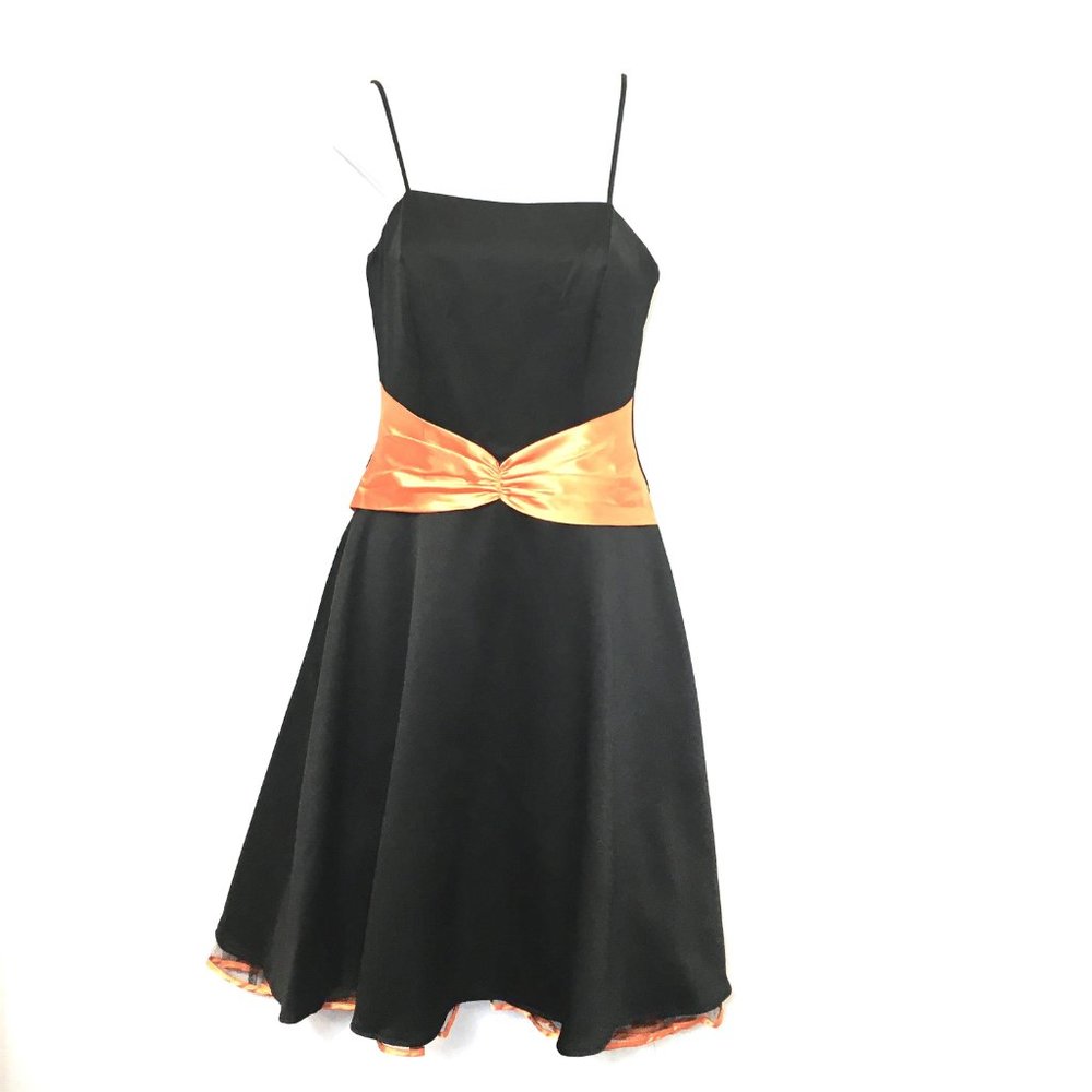 Aspeed Semi formal Dress Black with Orange